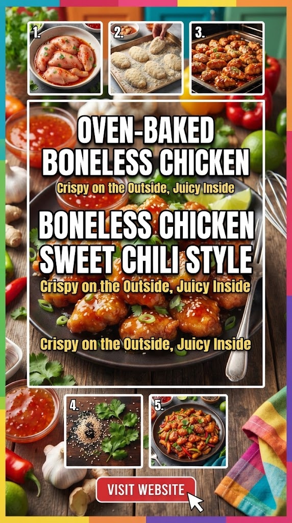 Oven-Baked Boneless Chicken Sweet Chili Style – Crispy on the Outside, Juicy Inside