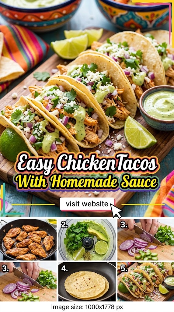 Easy Chicken Tacos With Homemade Sauce
