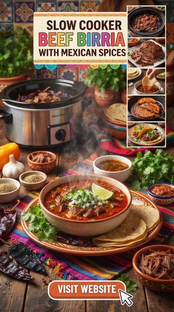 Slow Cooker Beef Birria With Mexican Spices
