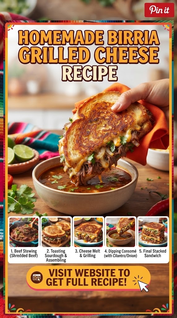 Homemade Birria Grilled Cheese Recipe