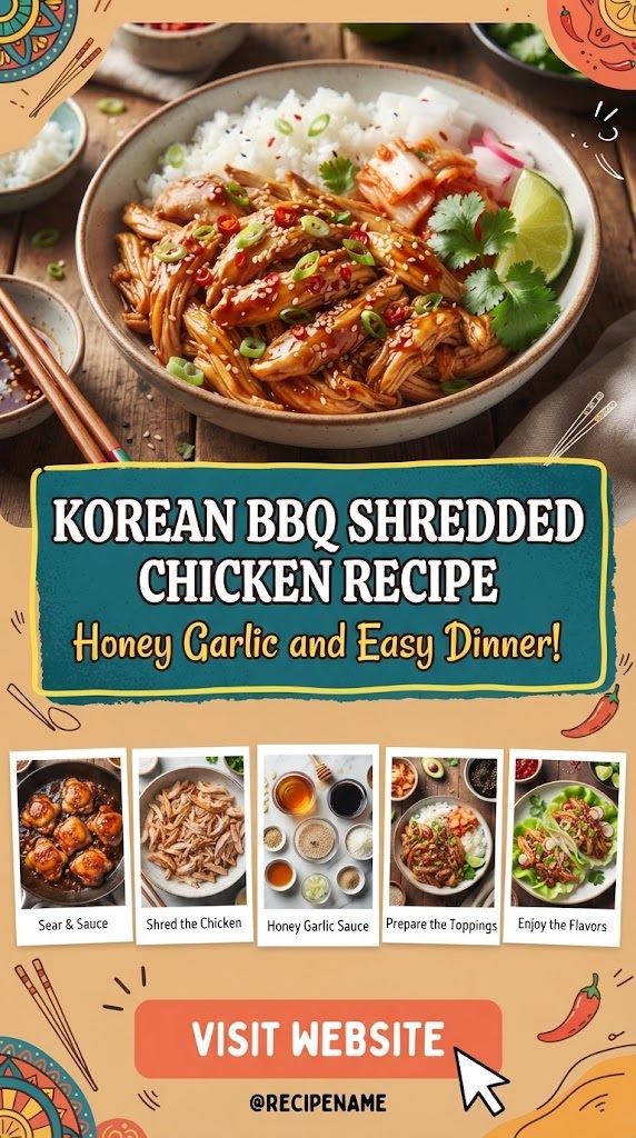 Korean BBQ Shredded Chicken Recipe – Honey Garlic and Easy Dinner