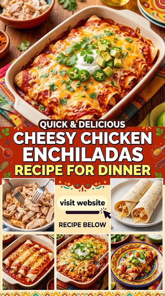 Cheesy Chicken Enchiladas Recipe For Dinner