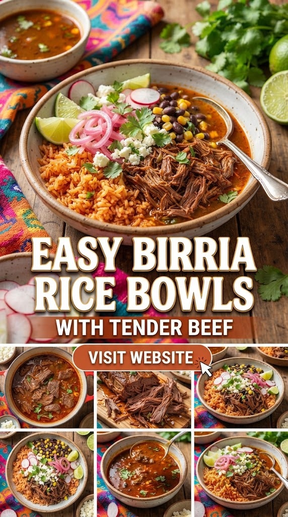 Easy Birria Rice Bowls With Tender Beef