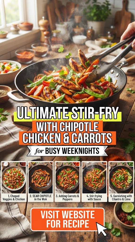 Ultimate stir-fry with chipotle chicken and carrots for Busy Weeknights