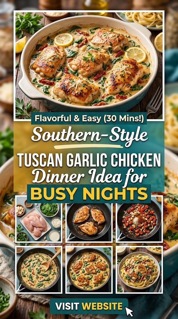 Southern-Style Tuscan Garlic Chicken Dinner Idea for Busy Nights