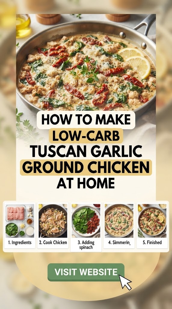 How to Make low-carb tuscan garlic ground chicken at Home